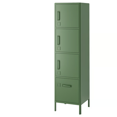 Visoki element s fiokom i vratima, tamnozelena, 45x172 cm