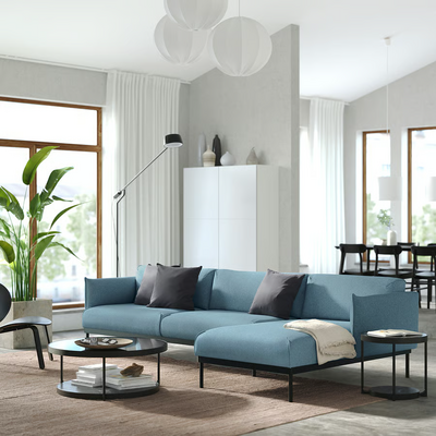 Sofa 4-sed i lenjivac, Gunnared svetloplava