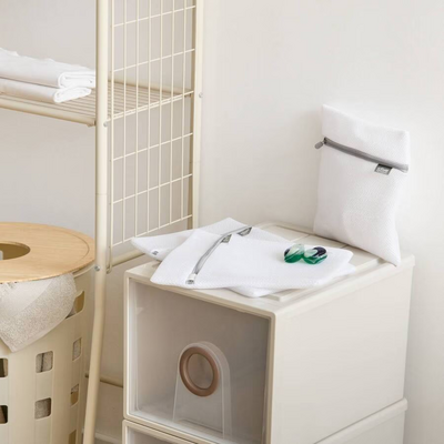 FIVE Set od 3 mrežice za višekratnu upotrebu za veš, bijela