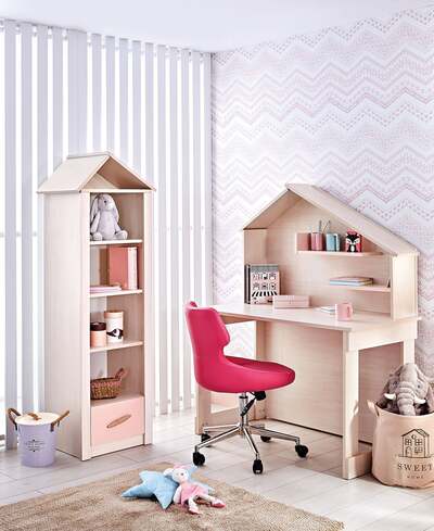 Radni sto za djecu, my house pink