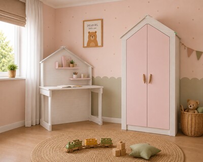 Garderober dva krila, my house pink