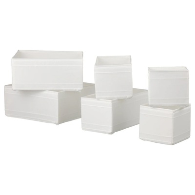 Set kutija, 6 kom., bijela