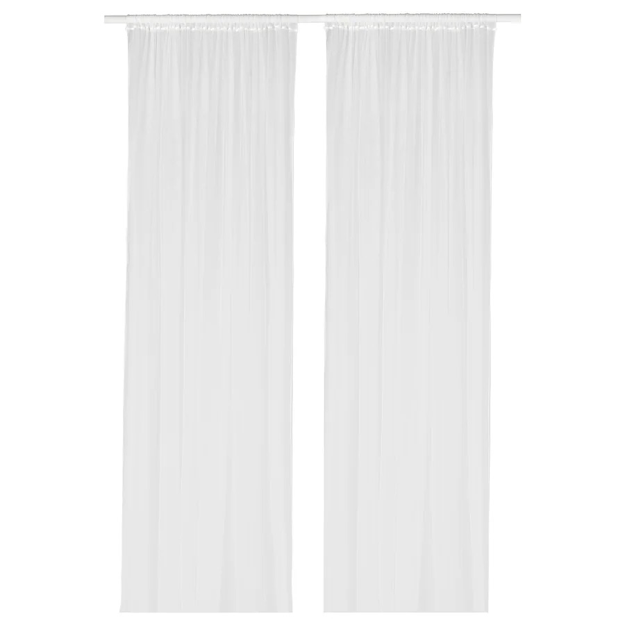 Mrežaste zavese, 1 par, bijela 280x300 cm