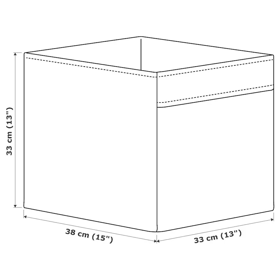 Kutija, tamnosiva 33x38x33 cm