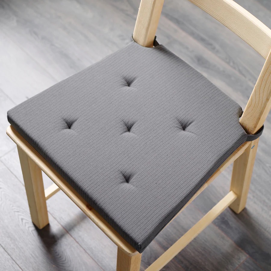 Jastuk za stolicu, siva 42/35x40x4 cm