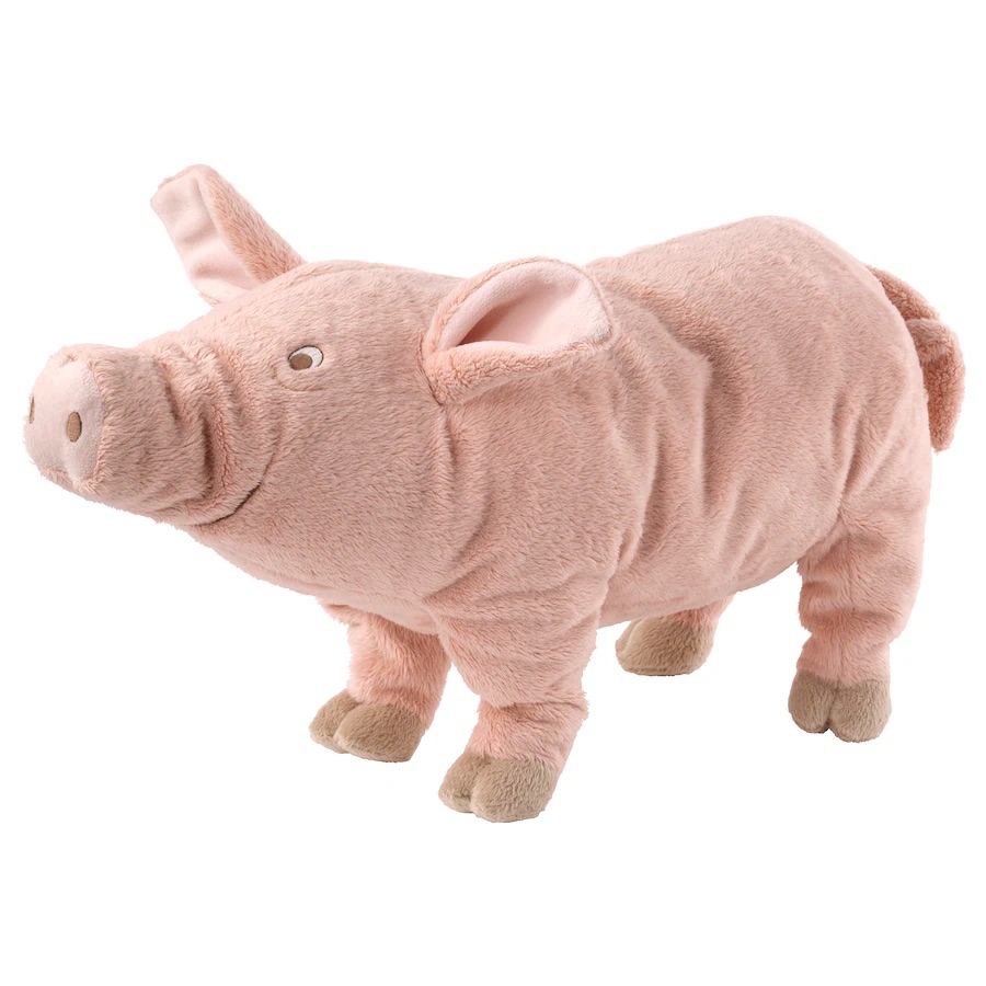Plišana igračka, svinja/roze, 39 cm