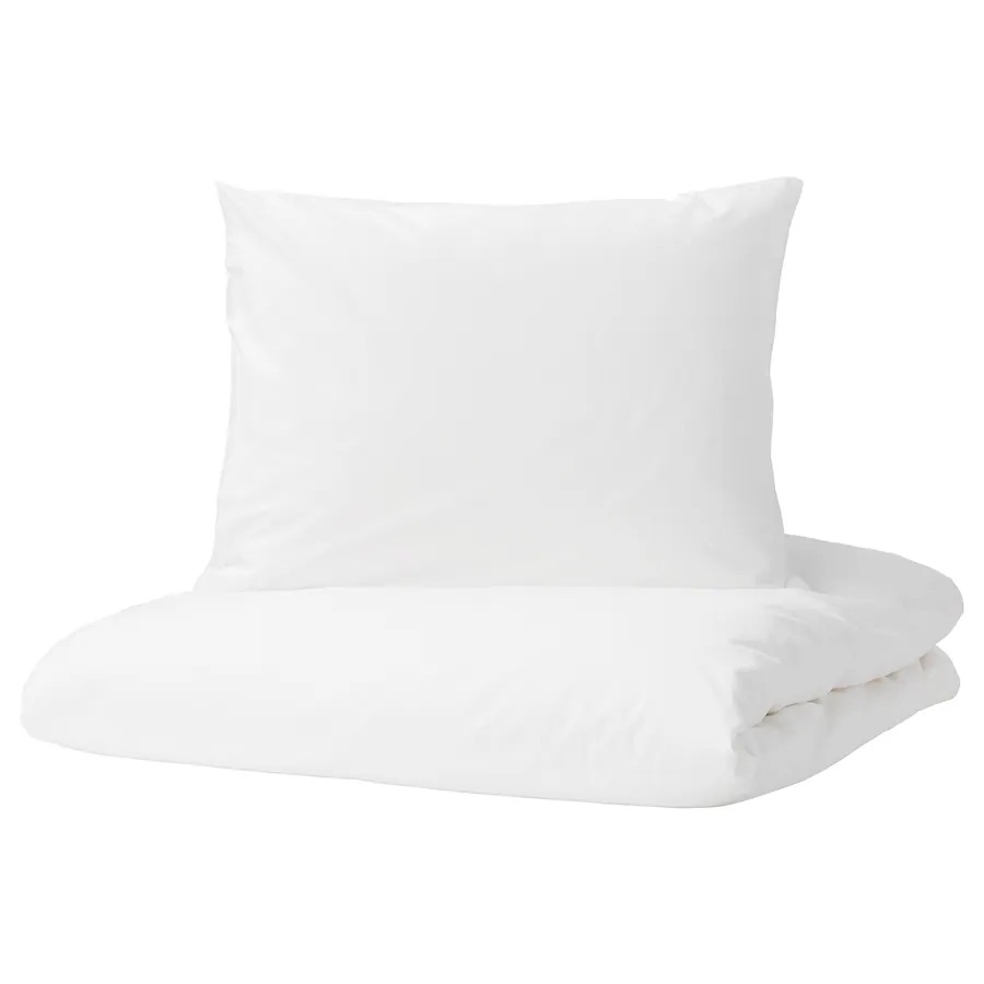 Jorganska navlaka i jastučnica, bijela 150x200/50x60 cm