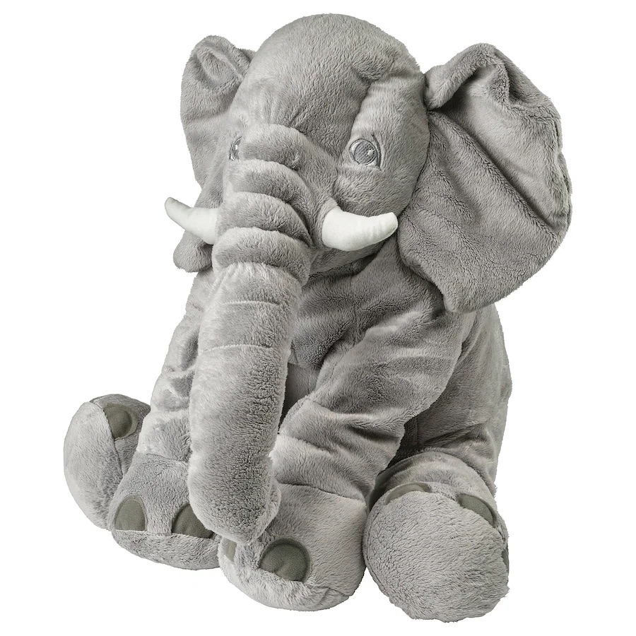 Plišana igračka, slon/siva, 60 cm