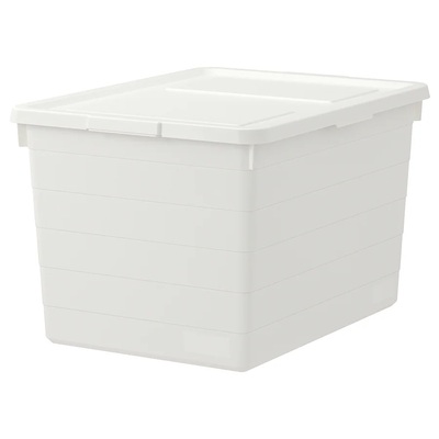 Kutija s poklopcem, bijela, 38x51x30 cm