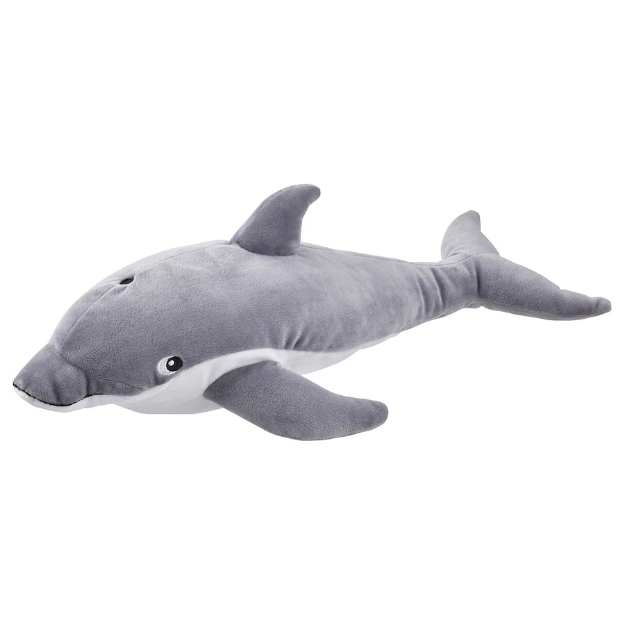 Plišana igracka, delfin/siva, 50 cm