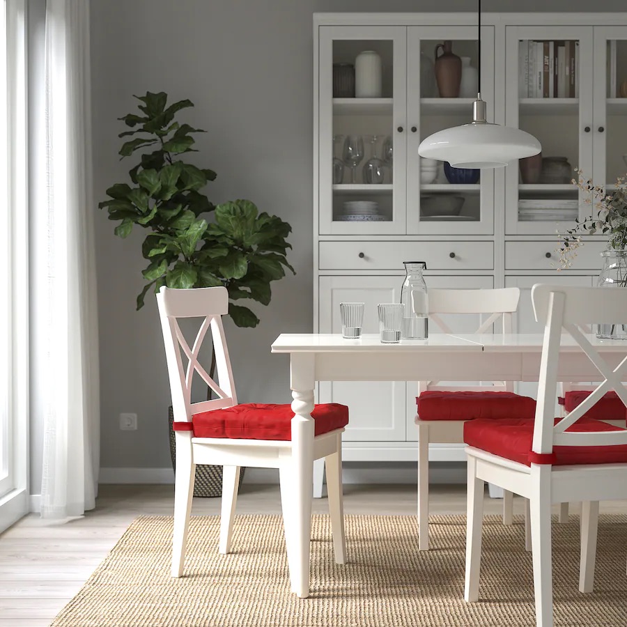 Jastučić stolice, jarkocrvena, 40/35x38x7 cm