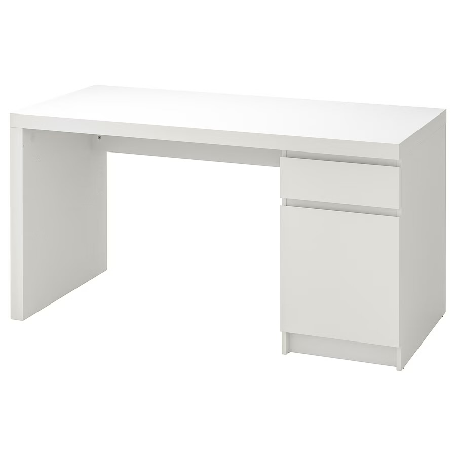 Radni sto, bijela, 140x65 cm