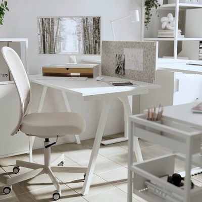 Radni sto, bijela, 120x70 cm