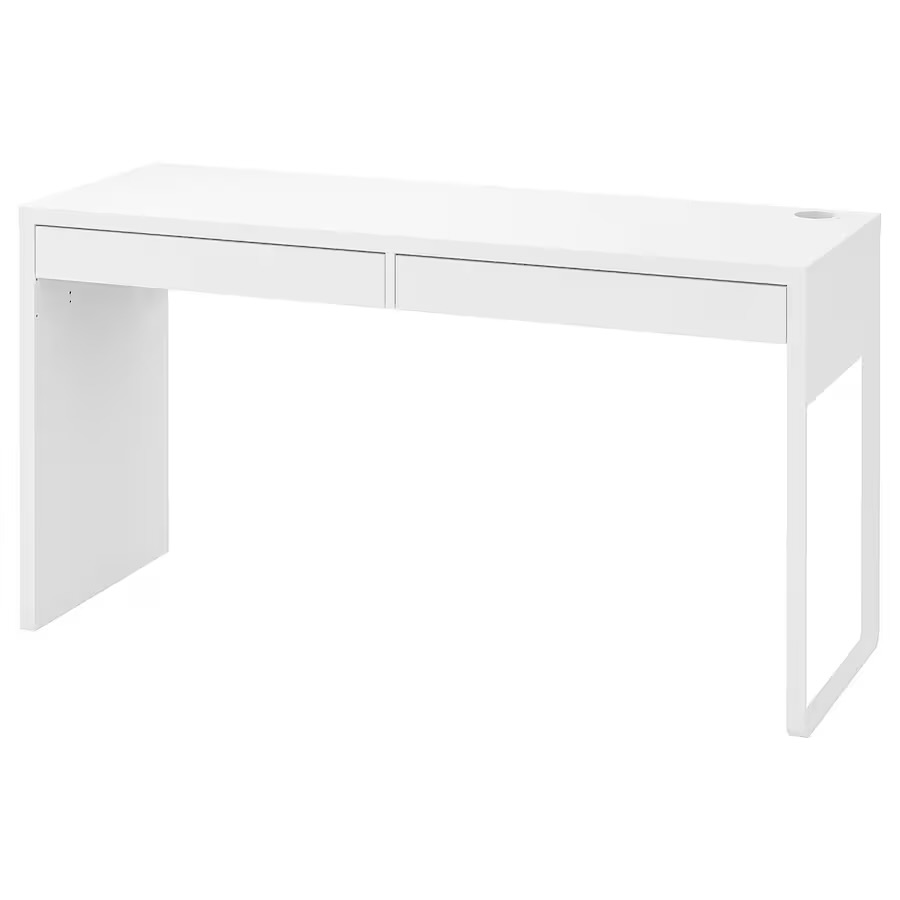 Radni sto, bijela, 142x50 cm