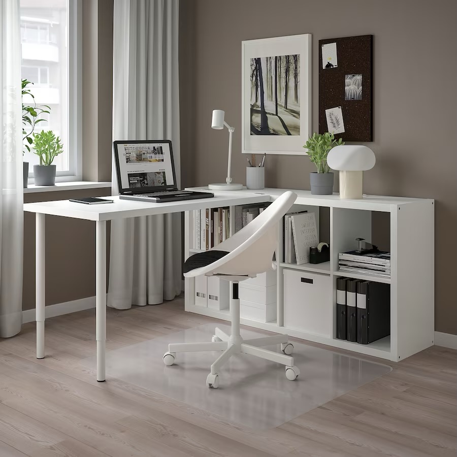 Kombinacija za radni sto, bijela, 77x159x147 cm