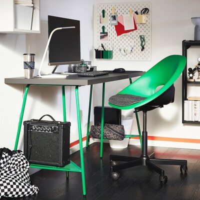 Kancelarijska stolica i jastuče, zelena crna/tamnosiva