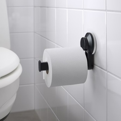 Vakuumski držač toaletnog papira, crna