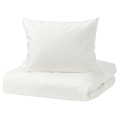 Jorganska navlaka i 2 jastučnice, bijela 200x200/50x60 cm