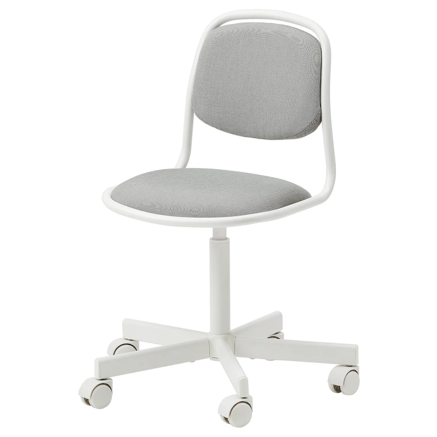 Radna stolica za djecu, bijela/Vissle svijetlosiva