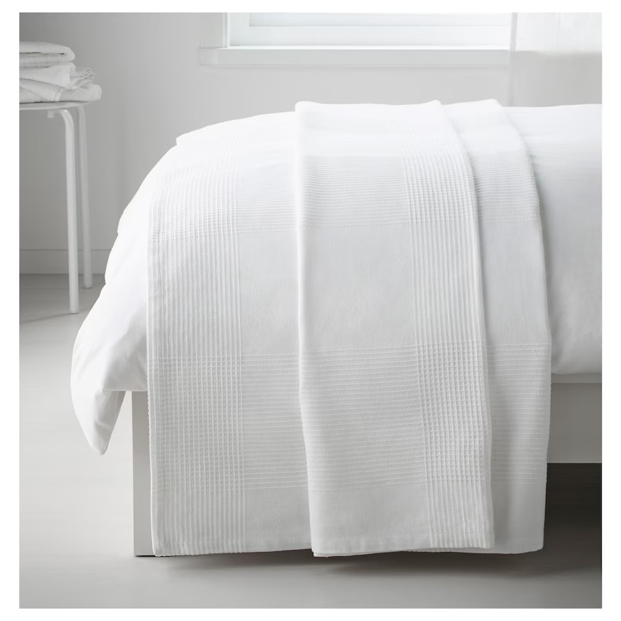 Prekrivač, bijela, 150x250 cm