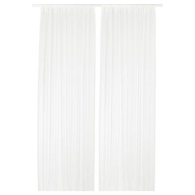 Tanke zavese, 1 par, bijela, 145x300 cm