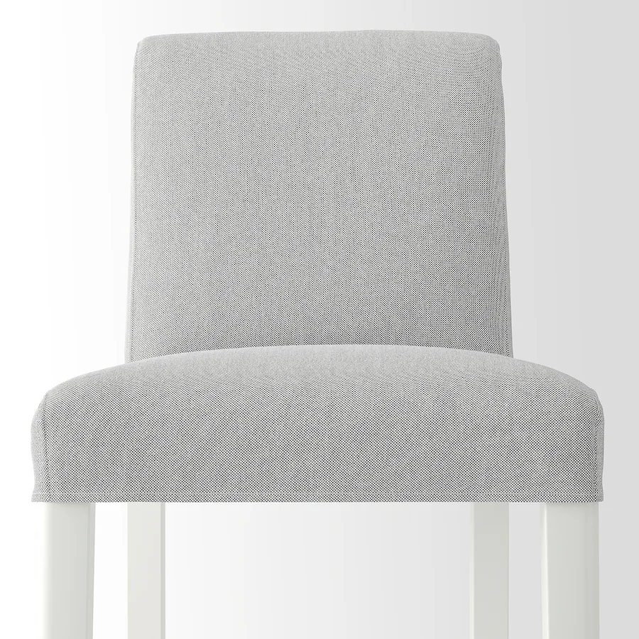 Barska stolica s naslonom, bijela/Orrsta svijetlosiva, 62 cm