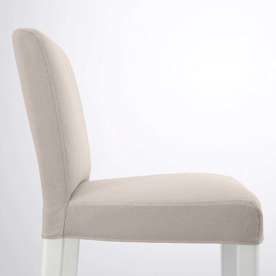 Barska stolica s naslonom, bijela/Hallarp bež, 62 cm