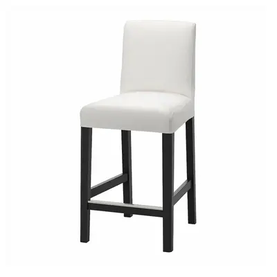 Barska stolica s naslonom, crna/Inseros bijela, 62 cm