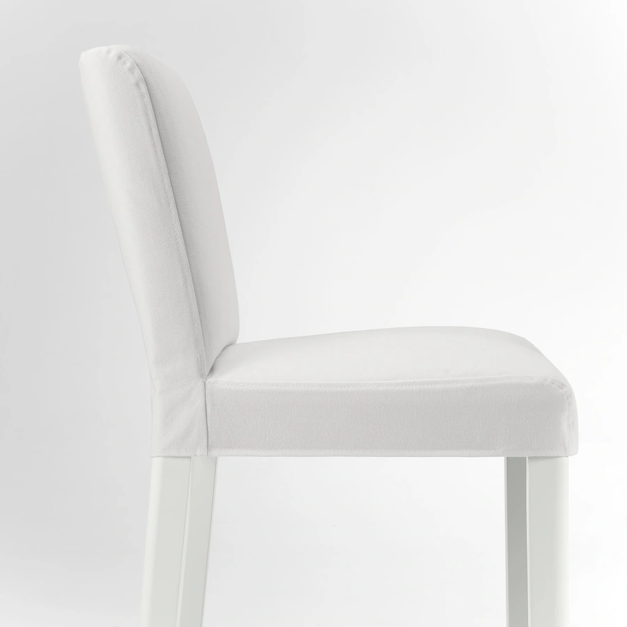 Barska stolica s naslonom, bijela/Inseros bijela, 62 cm