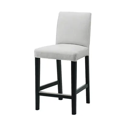 Barska stolica s naslonom, crna/Orrsta svijetlosiva, 62 cm
