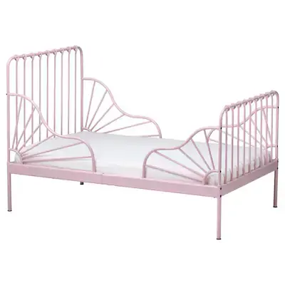 Okvir produživi krevet s letv. osnovom, svijetloroze, 80x200 cm