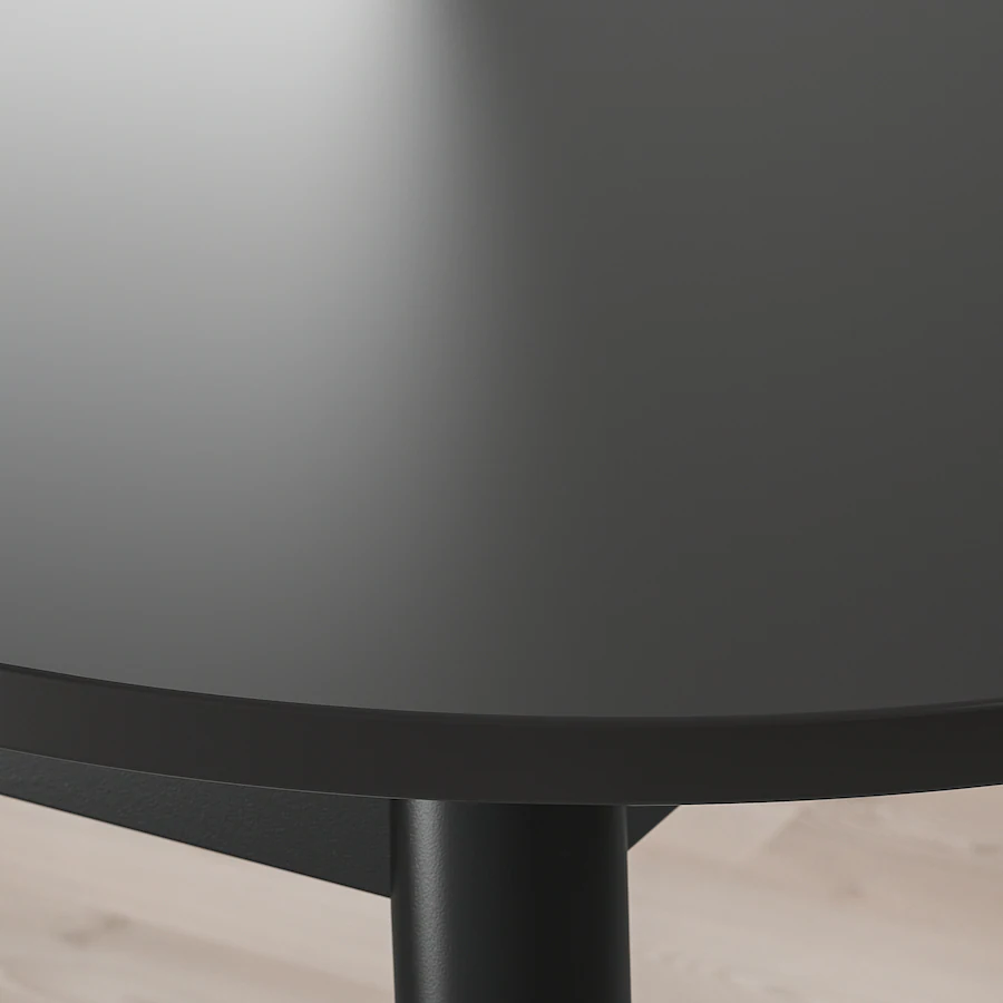 Trpezarijski sto, crna, 160x95 cm