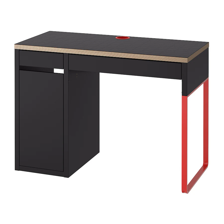 Radni sto, boja antracita/crvena, 105x50 cm