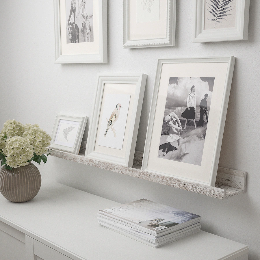 Postolje za sliku, bijela im.bajcovane borovine, 115 cm