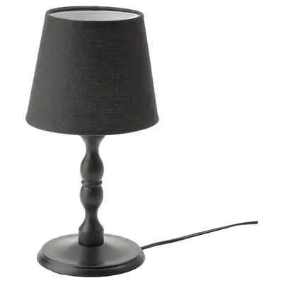 Stona lampa, crna jasen/crna, 37 cm