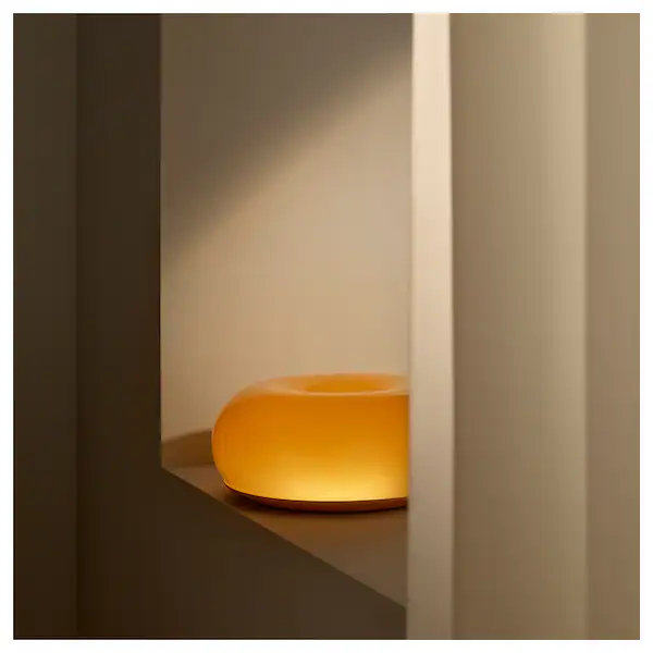 LED lampa/zidna lampa, narandžasta staklo/okruglo