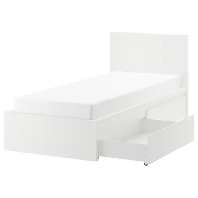 Okvir kreveta,vis. s 2 kut. za odl., bijela/Luröy, 90x200 cm