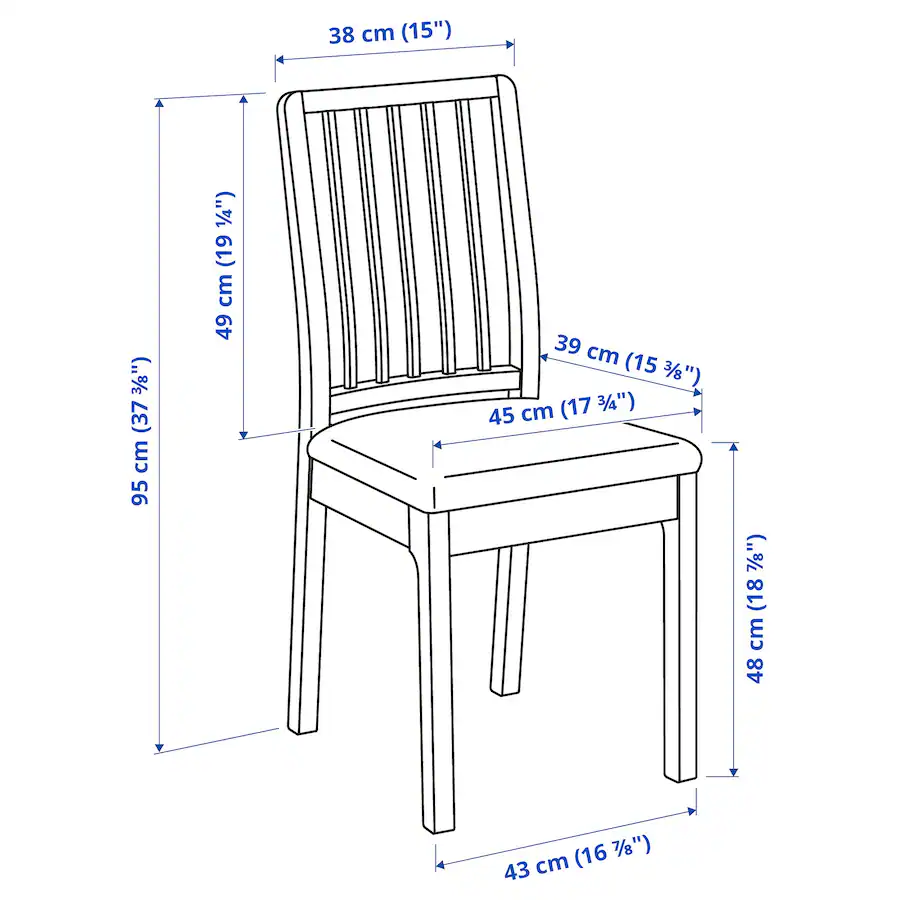 Sto i 2 stolice, bijela/Hakebo bež, 80/120 cm