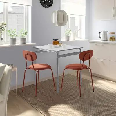 Sto i 2 stolice, siva/Remmarn crveno-smeđa, 67 cm