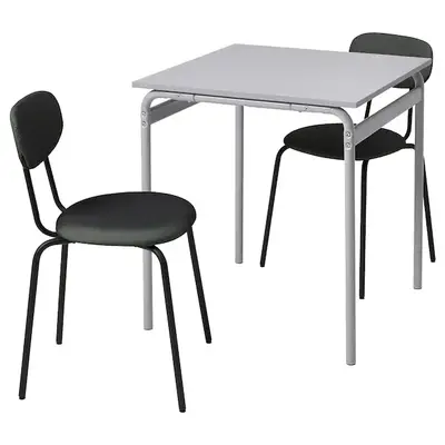 Sto i 2 stolice, siva/Remmarn tamnosiva, 67 cm