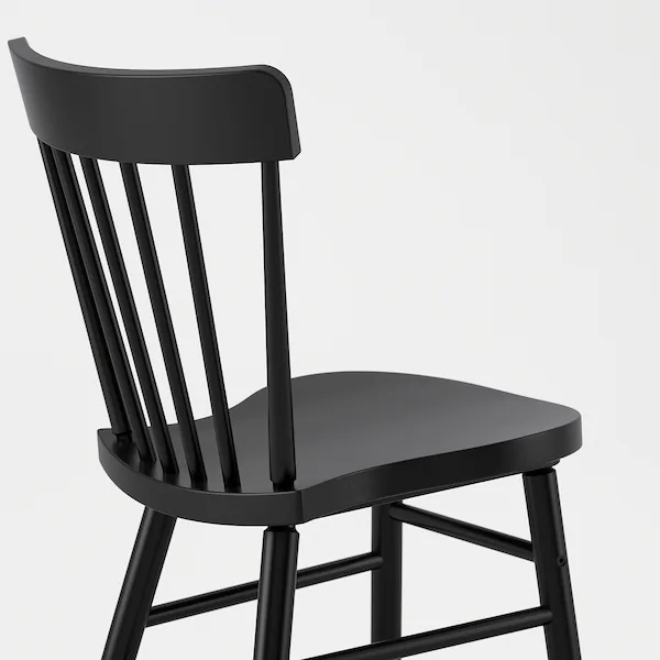 Sto i 6 stolica, bagrem/crna, 235x100 cm
