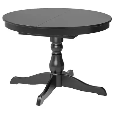 Produživi sto, crna, 110/155 cm