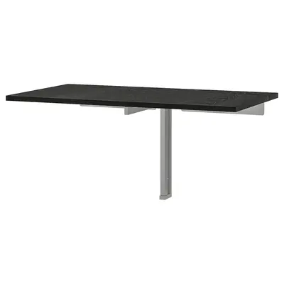 Zidni preklopni sto, smeđe-crna, 90x50 cm