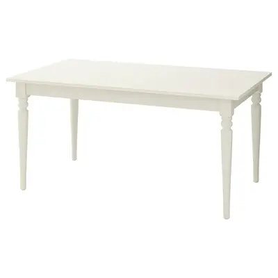 Produživi sto, bijela, 155/215x87 cm