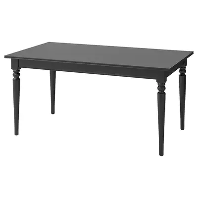 Produživi sto, crna, 155/215x87 cm