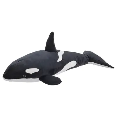 Plišana igračka, orka/crna bela, 60 cm