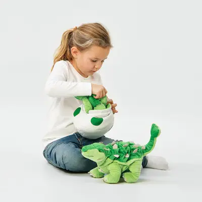 Plišana igračka, jaje/dinosaurus/dinosaurus/ankilosaurus, 37 cm