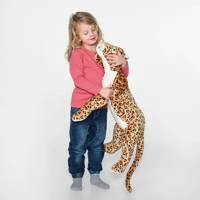 Plišana igračka, leopard/bež, 80 cm