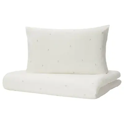 Jorg.navl. i jastučnica za krevetac, bijela, 110x125/35x55 cm