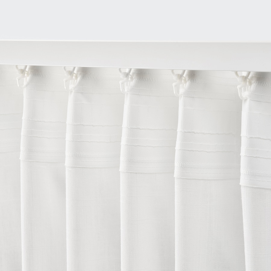 Tanke zavjese, 1 par, bijela, 145x300 cm